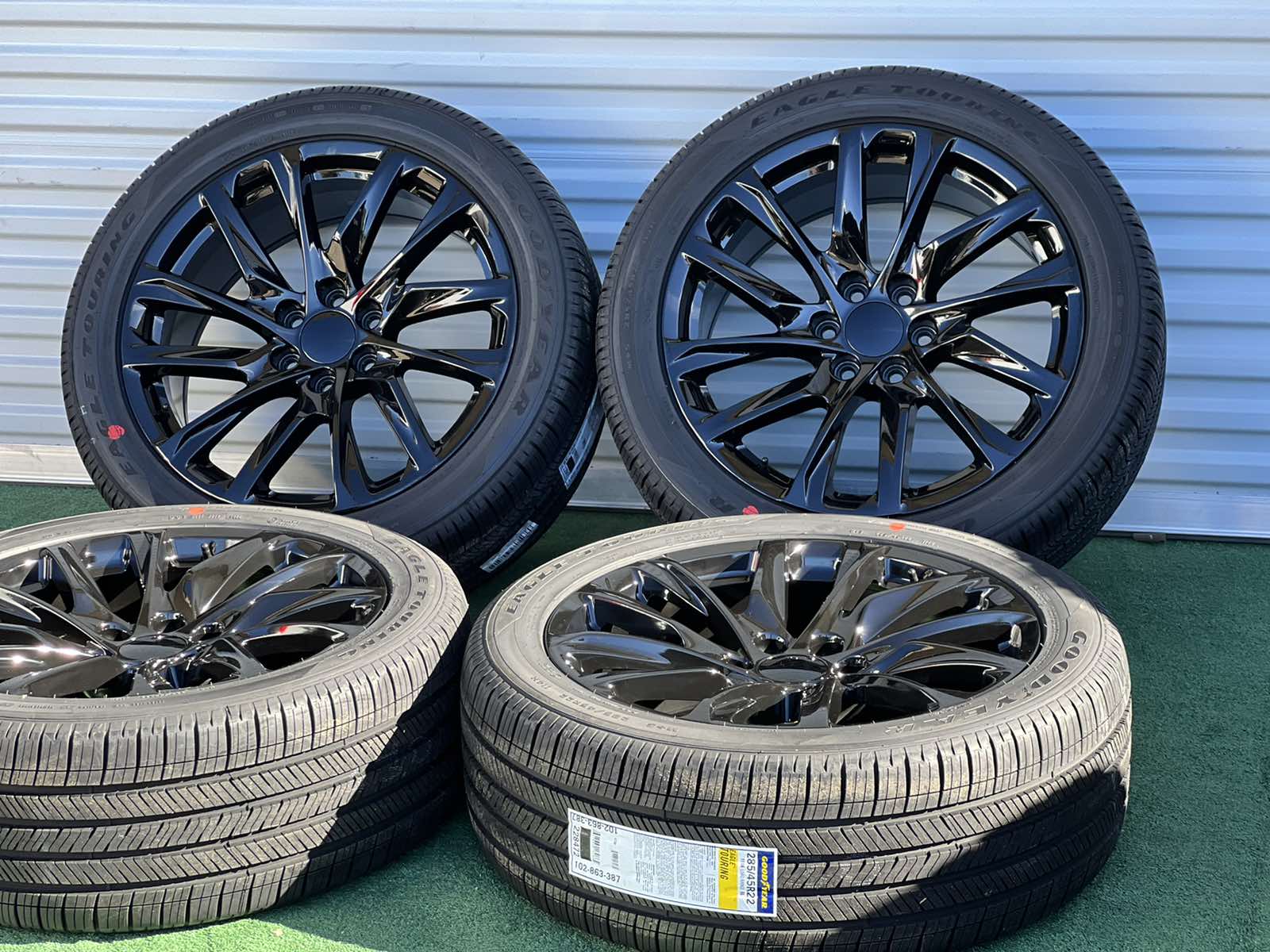 Set of 4 22" Wheels with 285/45r22 Goodyear Tires fits Chevy GMC Cadillac