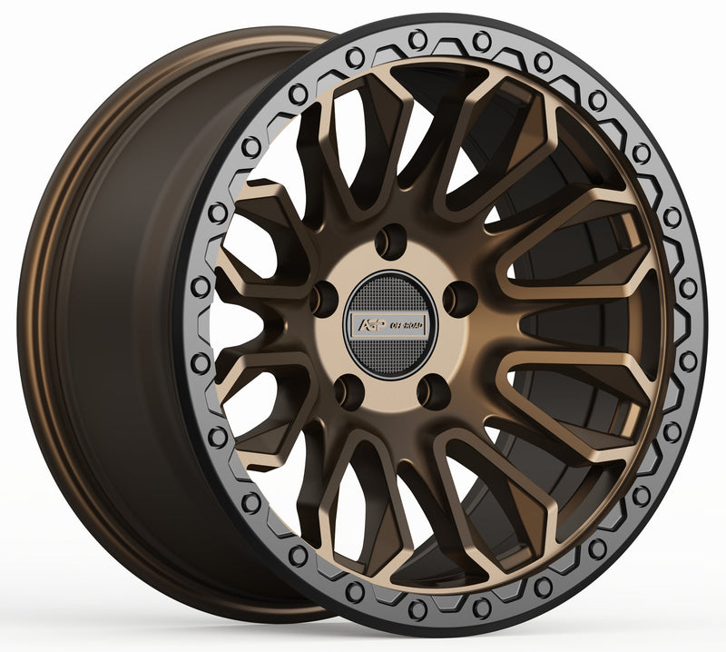 17" AGP 304 Apex HD 5x127 5x5 Bronze w/ Black Ring