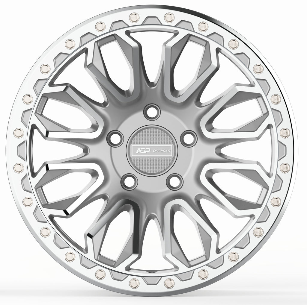 17" AGP 304 Apex HD 5x127 5x5 Silver Machined