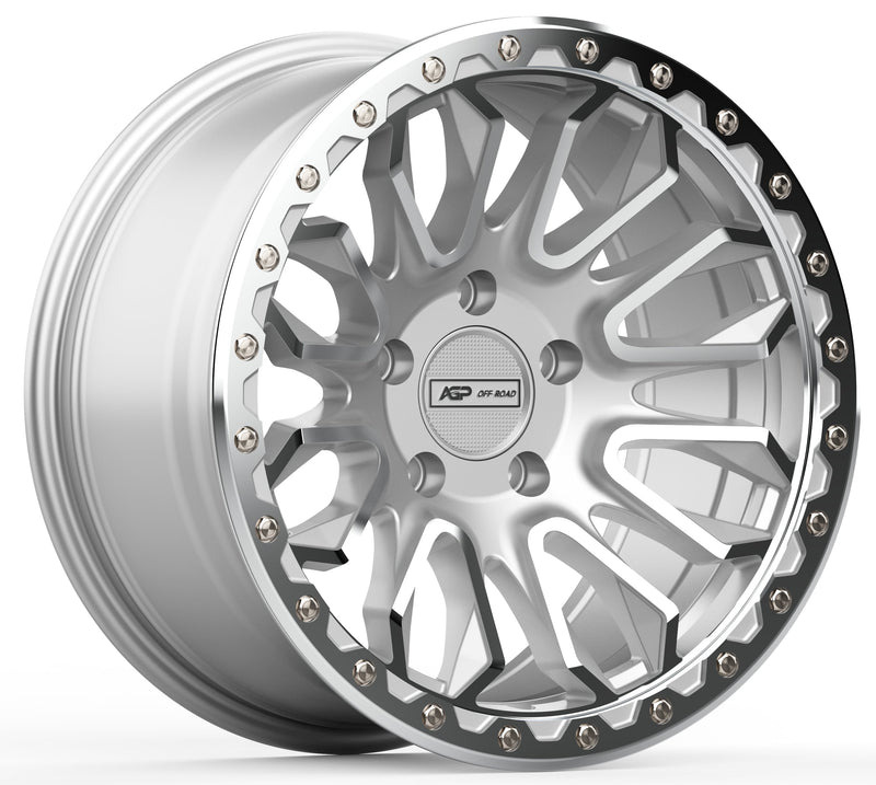 17" AGP 304 Apex HD 5x127 5x5 Silver Machined