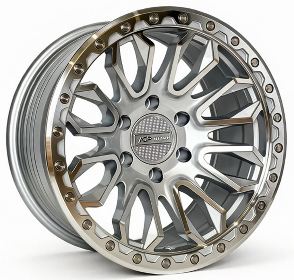17" AGP 304 Apex HD 6x139.7 6x5.5 Silver Machined
