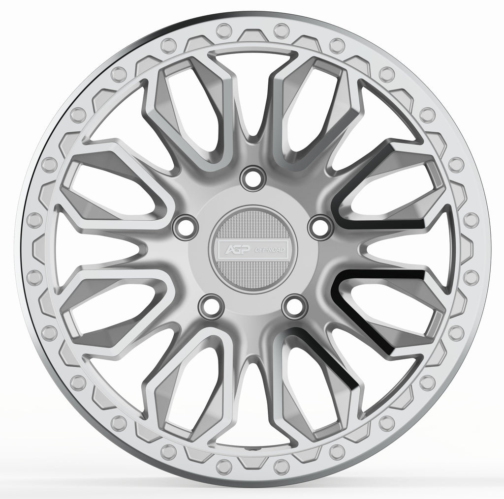 18" AGP 304 Apex HD Silver Machined 5x150