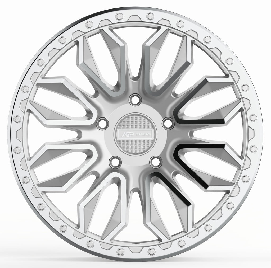 20" AGP 304 Apex HD Silver Machined 5x150