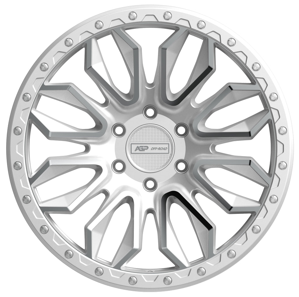 20" AGP 304 Apex HD Silver Machined 6x139.7