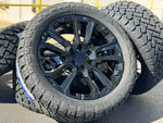 Load image into Gallery viewer, Set of 4 22&quot; Wheels with 33x12.50r22 A/T Tires fits Chevy GMC Cadillac
