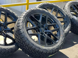 Set of 4 22" Wheels with 285/45R22 Tires fits Chevy GMC Cadillac