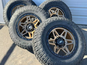 Set of 4 17" 6x139.7 Wheels with 265/70r17 Atlander A/T Tires fits Toyota Tacoma Tundra Lexus GX