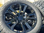 Load image into Gallery viewer, Set of 4 22&quot; Wheels with 33x12.50r22 A/T Tires fits Chevy GMC Cadillac
