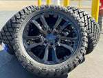 Load image into Gallery viewer, Set of 4 22&quot; Wheels with 33x12.50r22 M/T Tires fits Chevy GMC Cadillac
