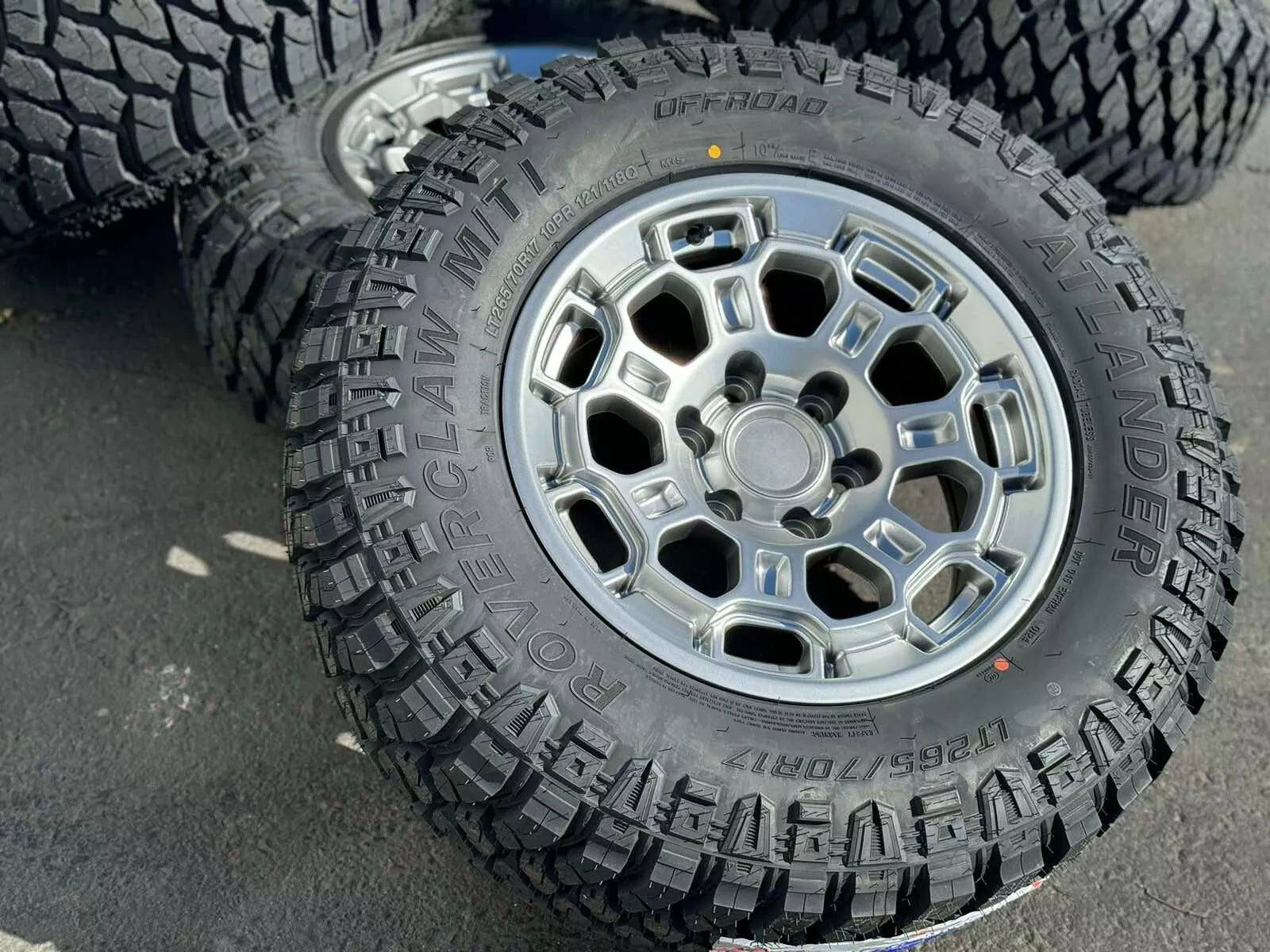 Set of 4 17" 303 6x139.7 Wheels with Atlander M/T Tires fits Toyota Tacoma Tundra Lexus GX