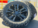 Load image into Gallery viewer, Set of 4 22&quot; Wheels with 33x12.50r22 M/T Tires fits Chevy GMC Cadillac
