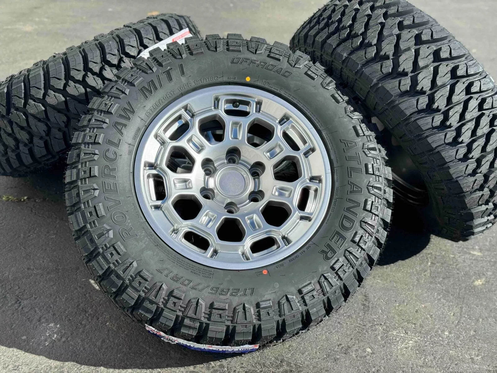 Set of 4 17" 303 6x139.7 Wheels with Atlander M/T Tires fits Toyota Tacoma Tundra Lexus GX