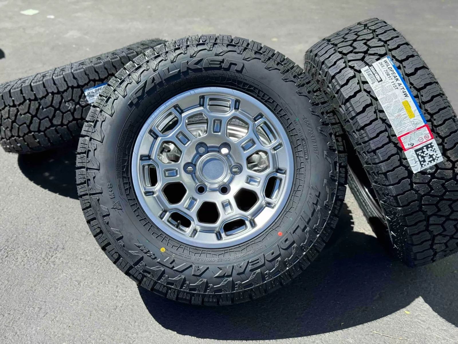 Set of 4 17" 303 6x139.7 Wheels with Falken Tires fits Toyota Tacoma Tundra Lexus GX