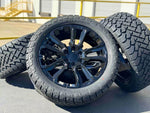 Load image into Gallery viewer, Set of 4 22&quot; Wheels with 33x12.50r22 A/T Tires fits Chevy GMC Cadillac
