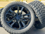 Load image into Gallery viewer, Set of 4 22&quot; Wheels with 33x12.50r22 A/T Tires fits Chevy GMC Cadillac
