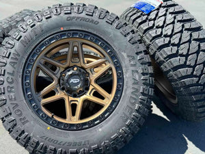 Set of 4 17" 6x139.7 Wheels with 265/70r17 Atlander M/T Tires fits Toyota Tacoma Tundra Lexus GX