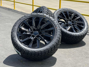 Set of 4 22" Wheels with 285/45R22 Tires fits Chevy GMC Cadillac